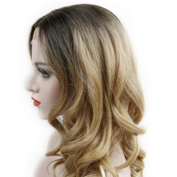 TAMI 26” 3 TONE CURLY OMBRÉ LACE-FRONT WIG ✨ NWT* main image 8